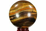 Polished Tiger's Eye Sphere - South Africa #107317-1